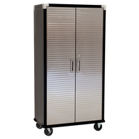 MAXIM HD Upright Cabinet with Wheels - Standard Size Storage Cabinet 920mm x 460mm x 1830mm Tall High Office Shed Garage Cab 