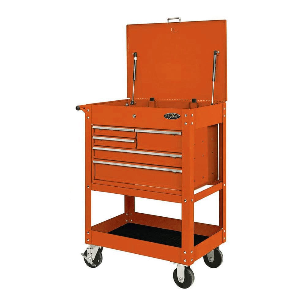 30 in. 5 Drawer Orange Mechanic's Cart 30 in. 5 Drawer Orange Mechanic's Cart
