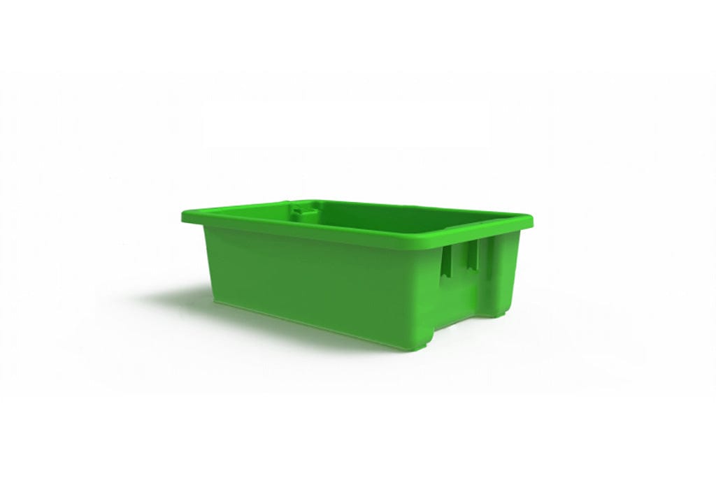 Just Pro Tools Storage Crate Green Plastic Tubs 645mm x 413mm x 210mm