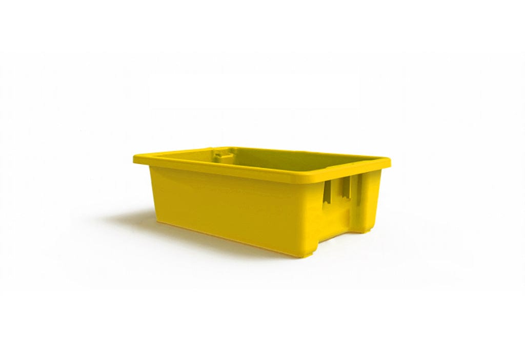 Just Pro Tools Storage Crate Yellow Plastic Tubs 645mm x 413mm x 210mm