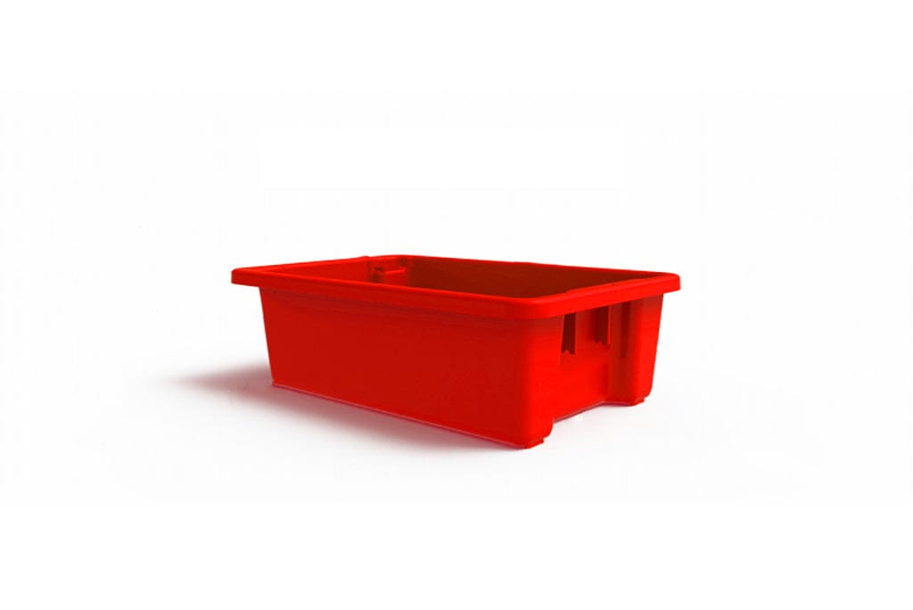Just Pro Tools Storage Crates Red Plastic Tubs: 645mm x 413mm x 276mm