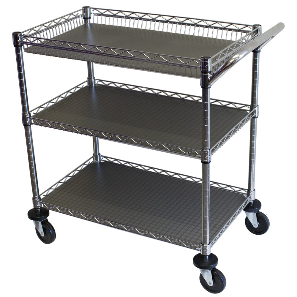 Maxim HD 3 Tier Trolley MAXIM Commercial 3 Tier Heavy Duty Utility Trolley Cart