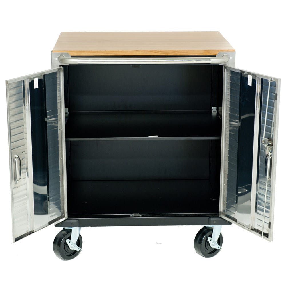 Maxim HD GS - 48” Roll cabinet MAXIM HD 2 Door Timber Top Roll Cabinet Mobile Rolling Storage Cabinet