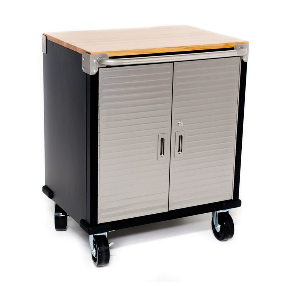 Maxim HD GS - 48” Roll cabinet MAXIM HD 2 Door Timber Top Roll Cabinet Mobile Rolling Storage Cabinet