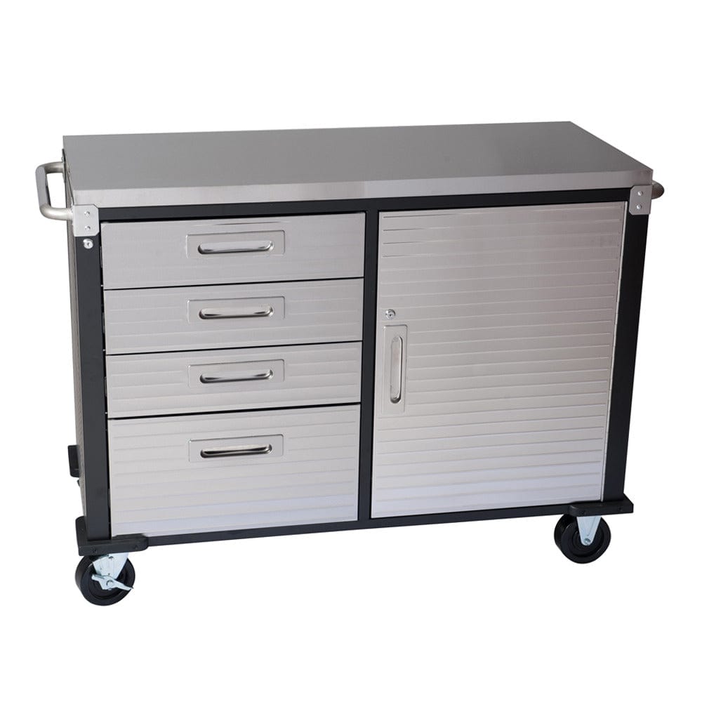 Maxim HD GS - 48” Roll cabinet Stainless Steel Top MAXIM HD 48 inch 4 Drawer Roll Cabinet Mobile Rolling Storage Cabinet