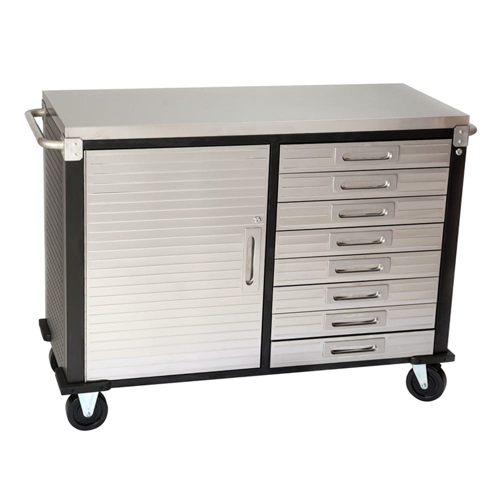 Maxim HD GS - 48” Roll cabinet Stainless Steel Top MAXIM HD 48 inch 8 Drawer Roll Cabinet Mobile Rolling Storage Cabinet