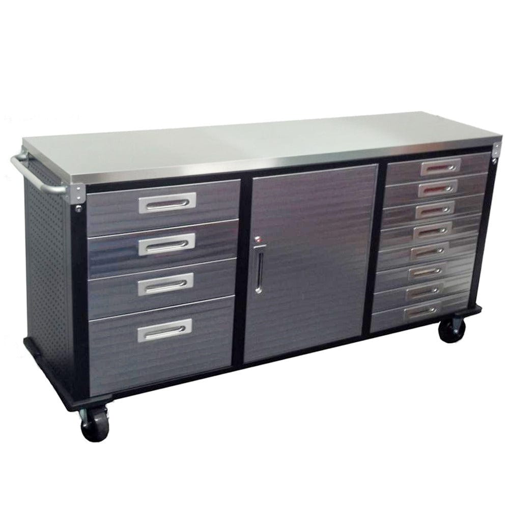 Maxim HD GS - 72“ Roll cabinet Stainless Steel Top MAXIM HD 72 inch Wide Roll Cabinet Rolling Mobile Storage Cabinet