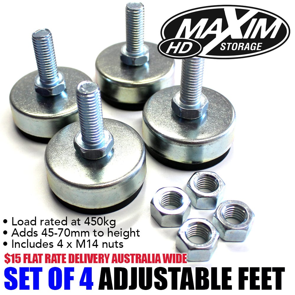 Maxim HD GS - Accessories Set of 4 x Height Adjustable Feet for Cabinets and Tables