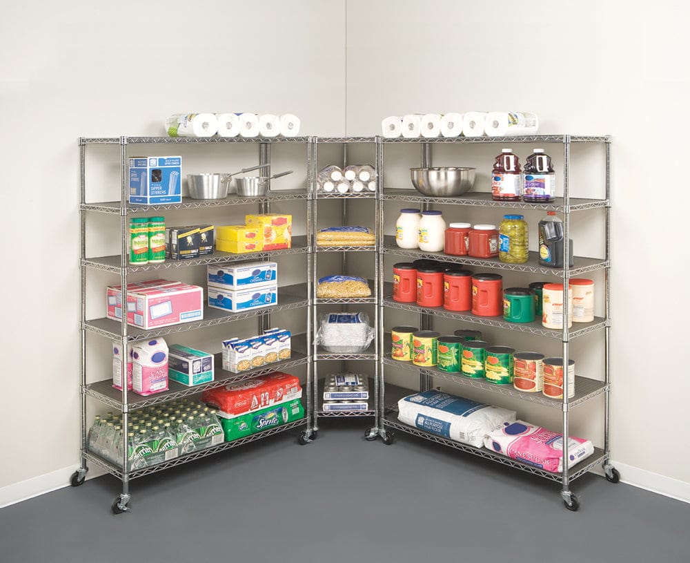 Maxim HD GS - Shelf MAXIM 6 Tier Commercial Corner Wire Rack Shelving System