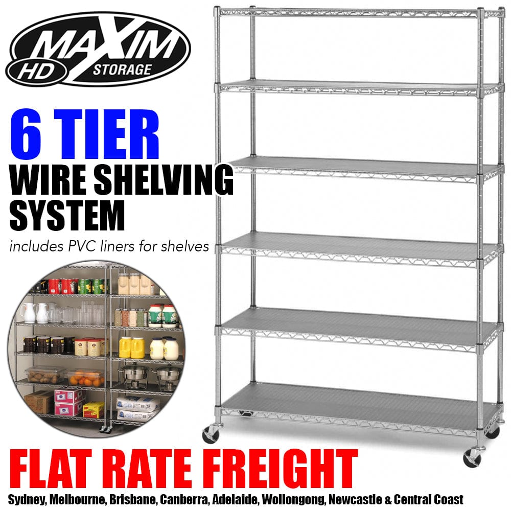 Maxim HD GS - Shelf MAXIM 6 Tier Wire Rack Shelving