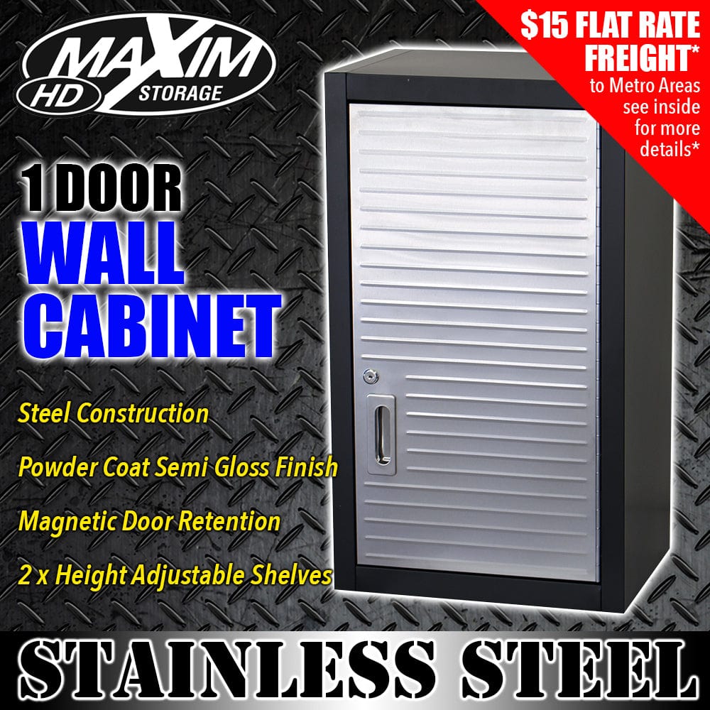 Maxim HD GS - Wall cabinets, Top cabinets, Stool, Stainless Steel bin MAXIM HD 1 Door Hanging Wall Cabinet