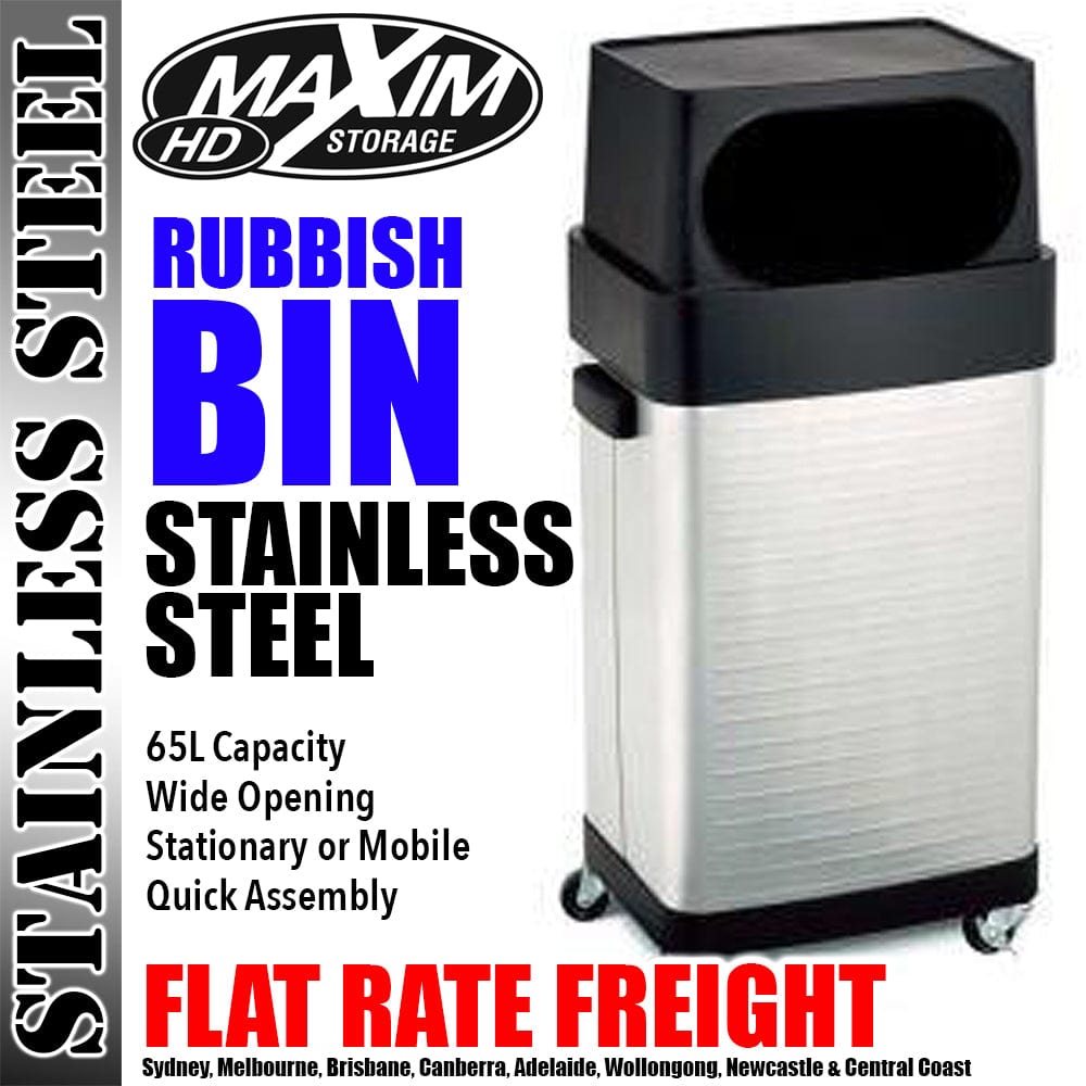 Maxim HD GS - Wall cabinets, Top cabinets, Stool, Stainless Steel bin MAXIM HD Stainless Steel Bin Trash Can