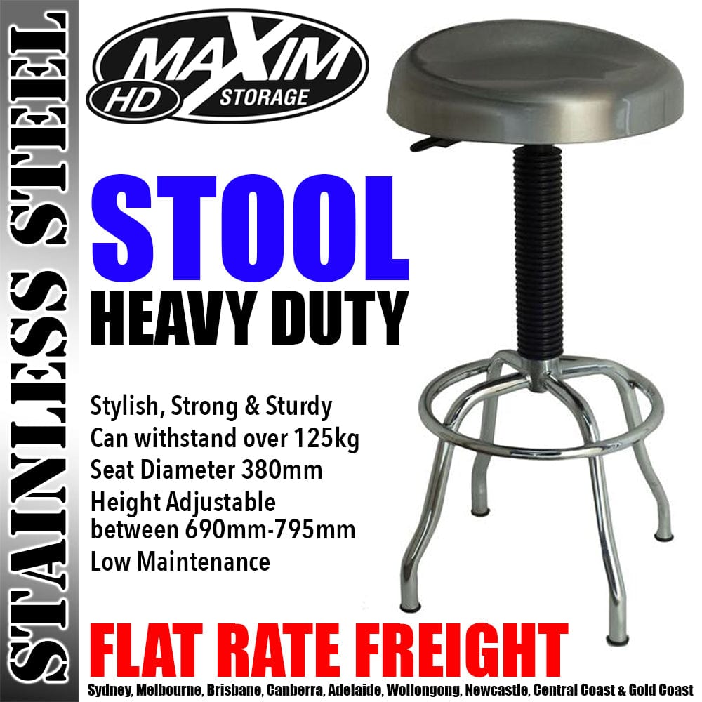 Maxim HD GS - Wall cabinets, Top cabinets, Stool, Stainless Steel bin MAXIM HD Stainless Steel Stool