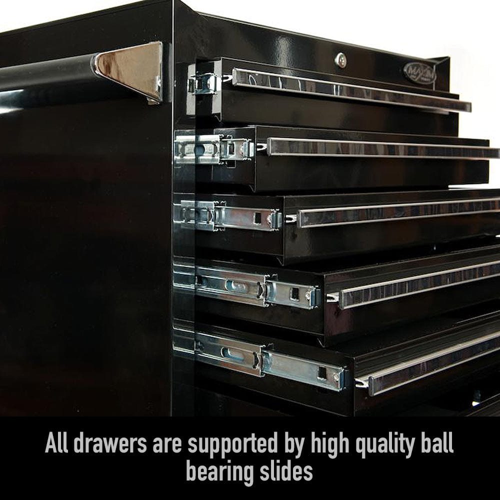 Maxim Pro Series 27” Combo - 27” Roll cabinet, 27” Top chest MAXIM 27" Black 10 Drawer Intermediate Box & Roll Cabinet Toolbox