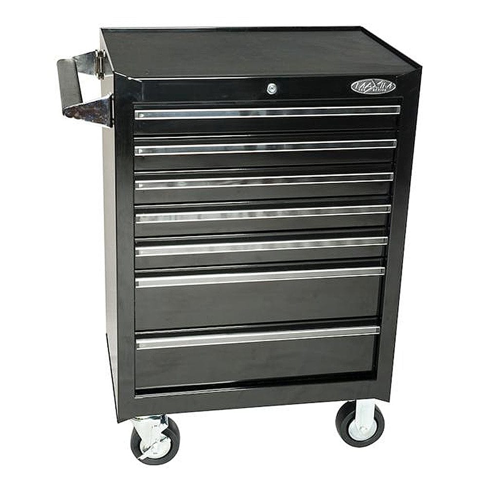 Maxim Pro Series 27” Combo - 27” Roll cabinet, 27” Top chest MAXIM 27" Black 19 Drawer Combo Top Tool Chest & Roll Cabinet Toolbox