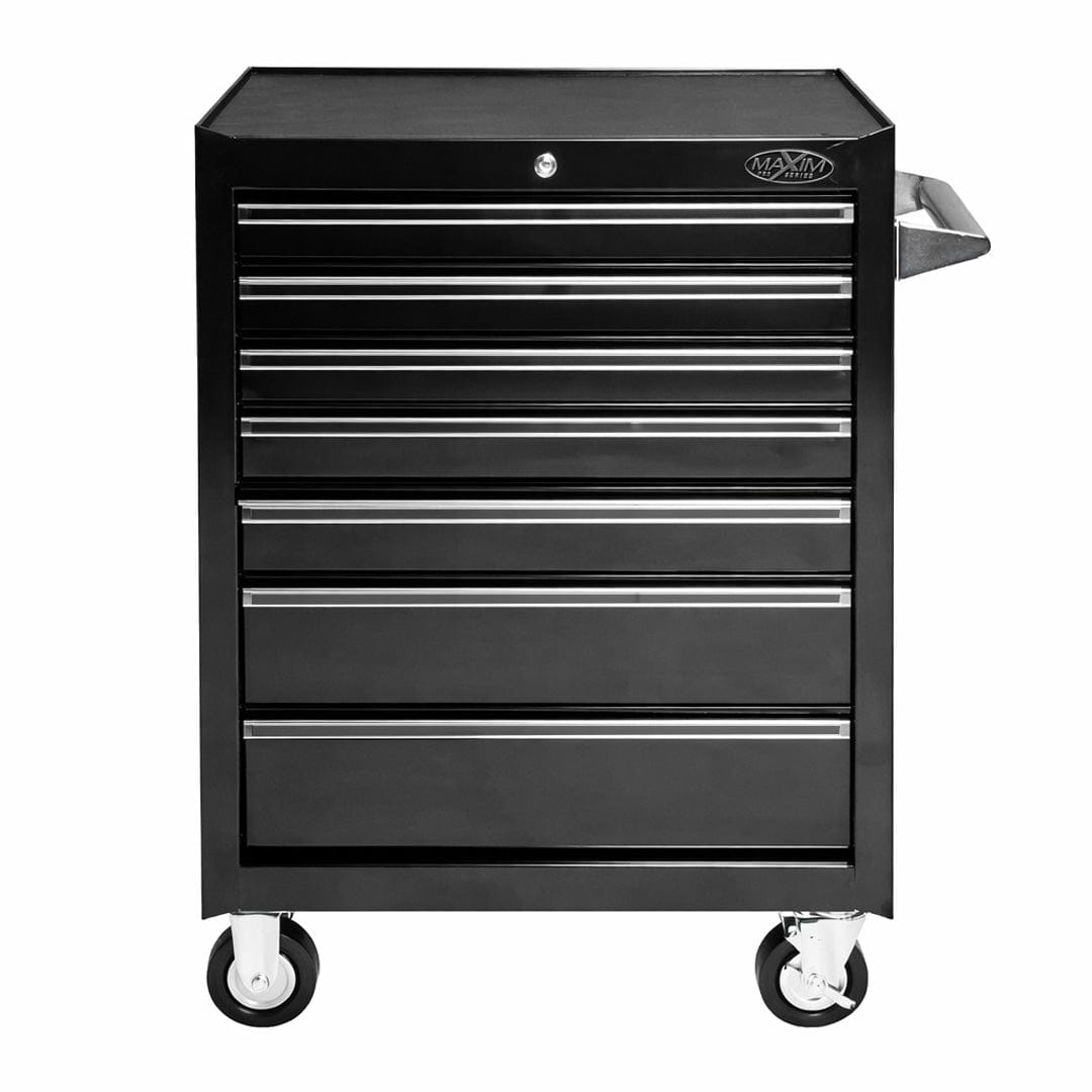 Maxim Pro Series 27” Roll cabinet MAXIM 27" Black 7 Drawer Roll Cabinet