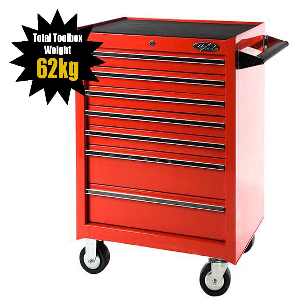 Maxim Pro Series 27” Roll cabinet MAXIM 27" Red 7 Drawer Roll Cabinet