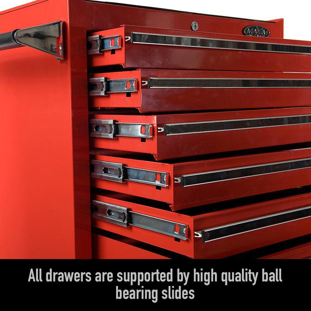 Maxim Pro Series 27” Roll cabinet MAXIM 27" Red 7 Drawer Roll Cabinet