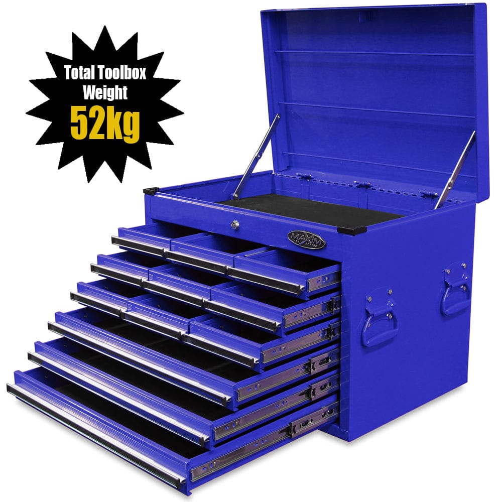 Maxim Pro Series 27” Top chest MAXIM 27" Blue 12 Drawer Top Chest Toolbox