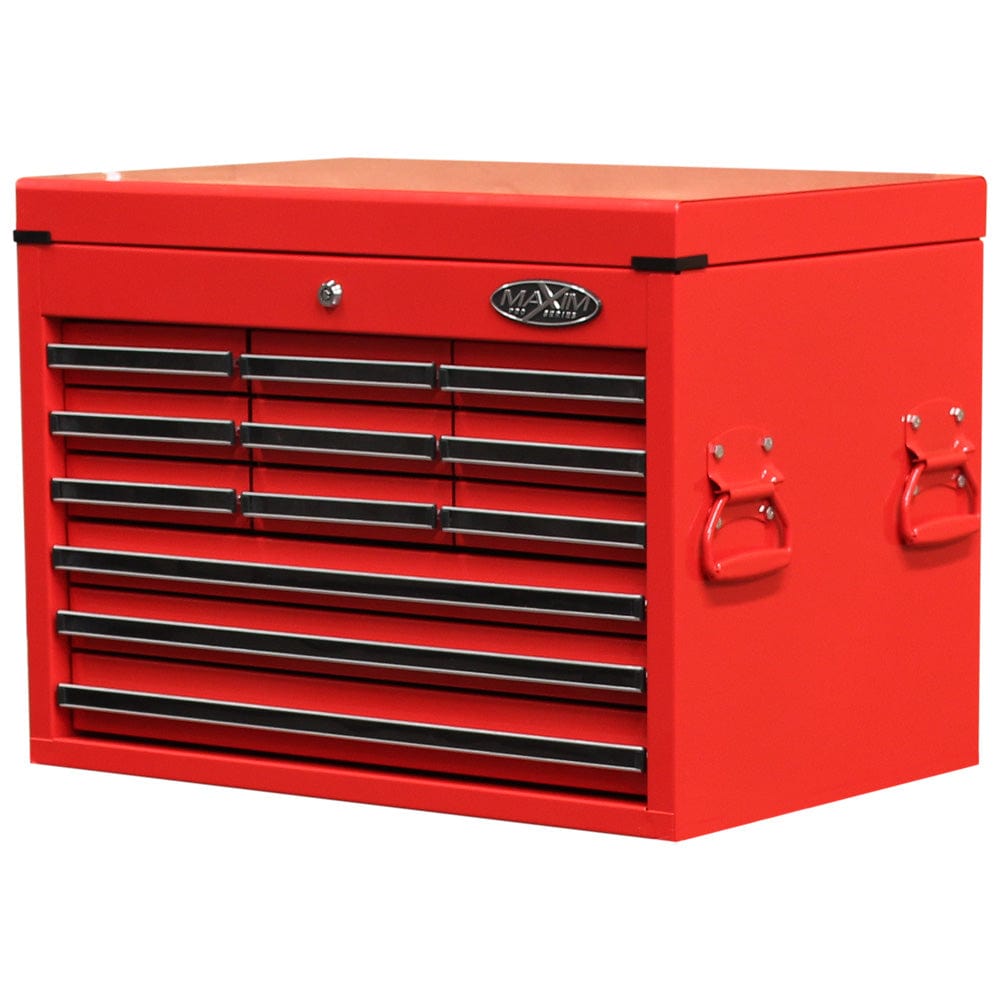 Maxim Pro Series 27” Top chest MAXIM 27" Red 12 Drawer Top Chest Toolbox