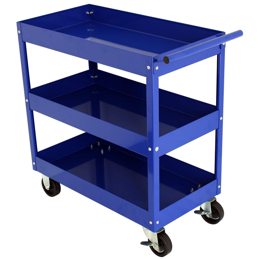 Maxim Pro Series 3 Tier Trolley MAXIM 3 Tier Blue Trolley Mobile Tool Cart