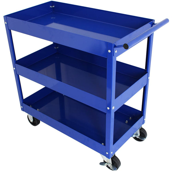 Maxim Pro Series 3 Tier Trolley MAXIM 3 Tier Blue Trolley Mobile Tool Cart