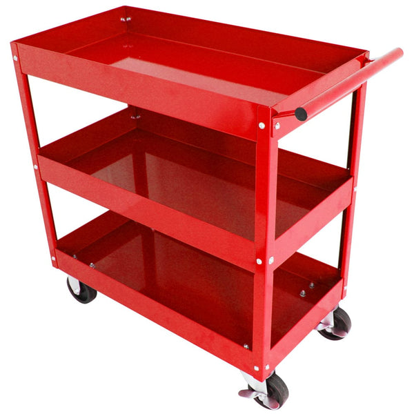 Maxim Pro Series 3 Tier Trolley MAXIM 3 Tier Red Trolley Mobile Tool Cart