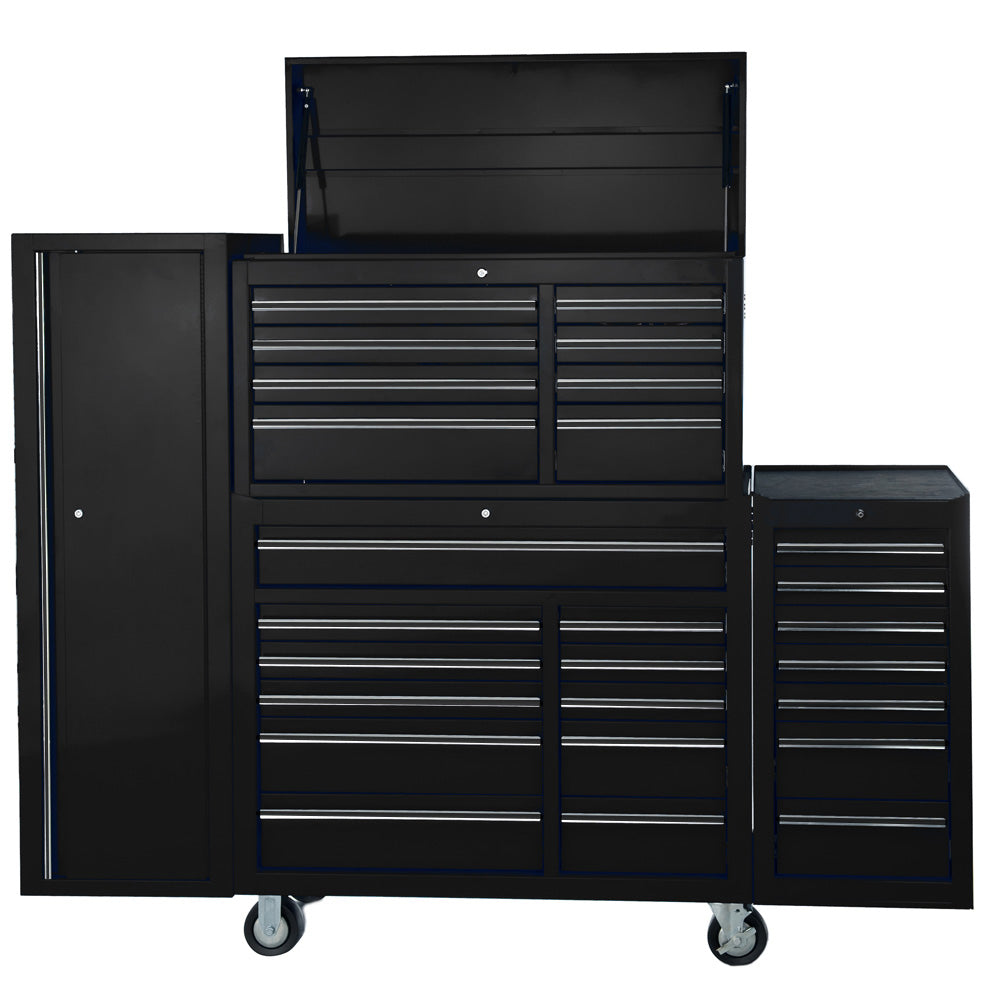 Maxim Pro Series 42” Combo - 42” Roll cabinet, 42” Top chest, 42” Side locker, 42” Side Cabinet MAXIM 76" Black 28 Drawer - Top Chest, Roll Cabinet, Locker, Side Cabinet Toolbox