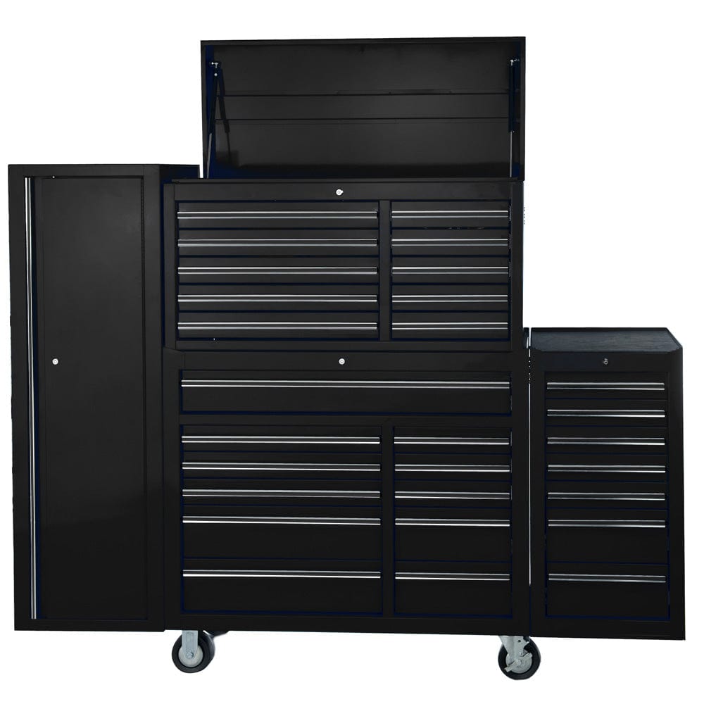 Maxim Pro Series 42” Combo - 42” Roll cabinet, 42” Top chest, 42” Side locker, 42” Side Cabinet MAXIM 76" Black 30 Drawer - Top Chest, Roll Cabinet, Locker, Side Cabinet Toolbox
