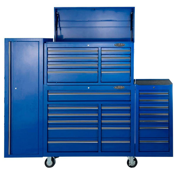 maxim Pro Series 42” Combo - 42” Roll cabinet, 42” Top chest, 42” Side locker, 42” Side Cabinet MAXIM 76" Blue 28 Drawer - Top Chest, Roll Cabinet, Locker, Side Cabinet Toolbox