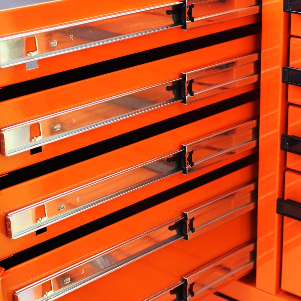 maxim Pro Series 42” Combo - 42” Roll cabinet, 42” Top chest, 42” Side locker, 42” Side Cabinet MAXIM 76" Orange 28 Drawer - Top Chest, Roll Cabinet, Locker, Side Cabinet Toolbox