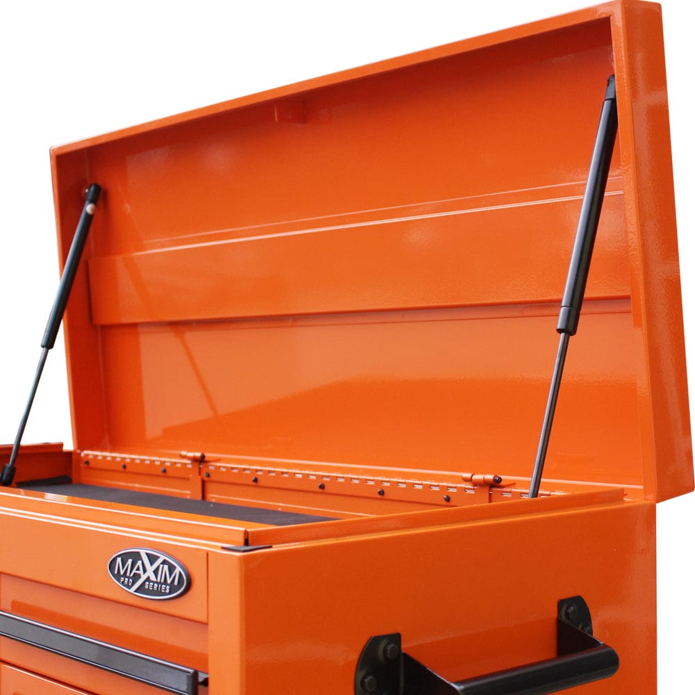 maxim Pro Series 42” Combo - 42” Roll cabinet, 42” Top chest, 42” Side locker, 42” Side Cabinet MAXIM 76" Orange 28 Drawer - Top Chest, Roll Cabinet, Locker, Side Cabinet Toolbox