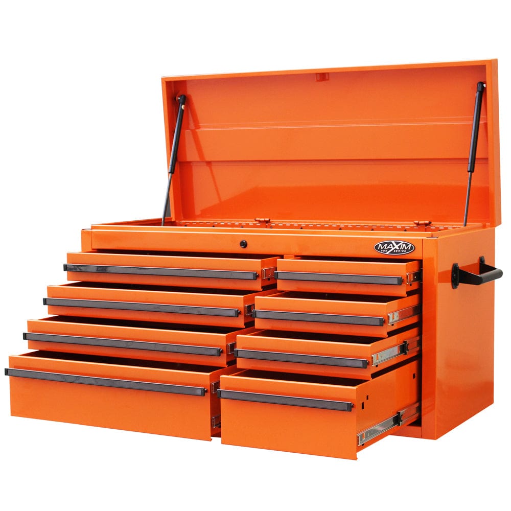maxim Pro Series 42” Combo - 42” Roll cabinet, 42” Top chest, 42” Side locker, 42” Side Cabinet MAXIM 76" Orange 28 Drawer - Top Chest, Roll Cabinet, Locker, Side Cabinet Toolbox