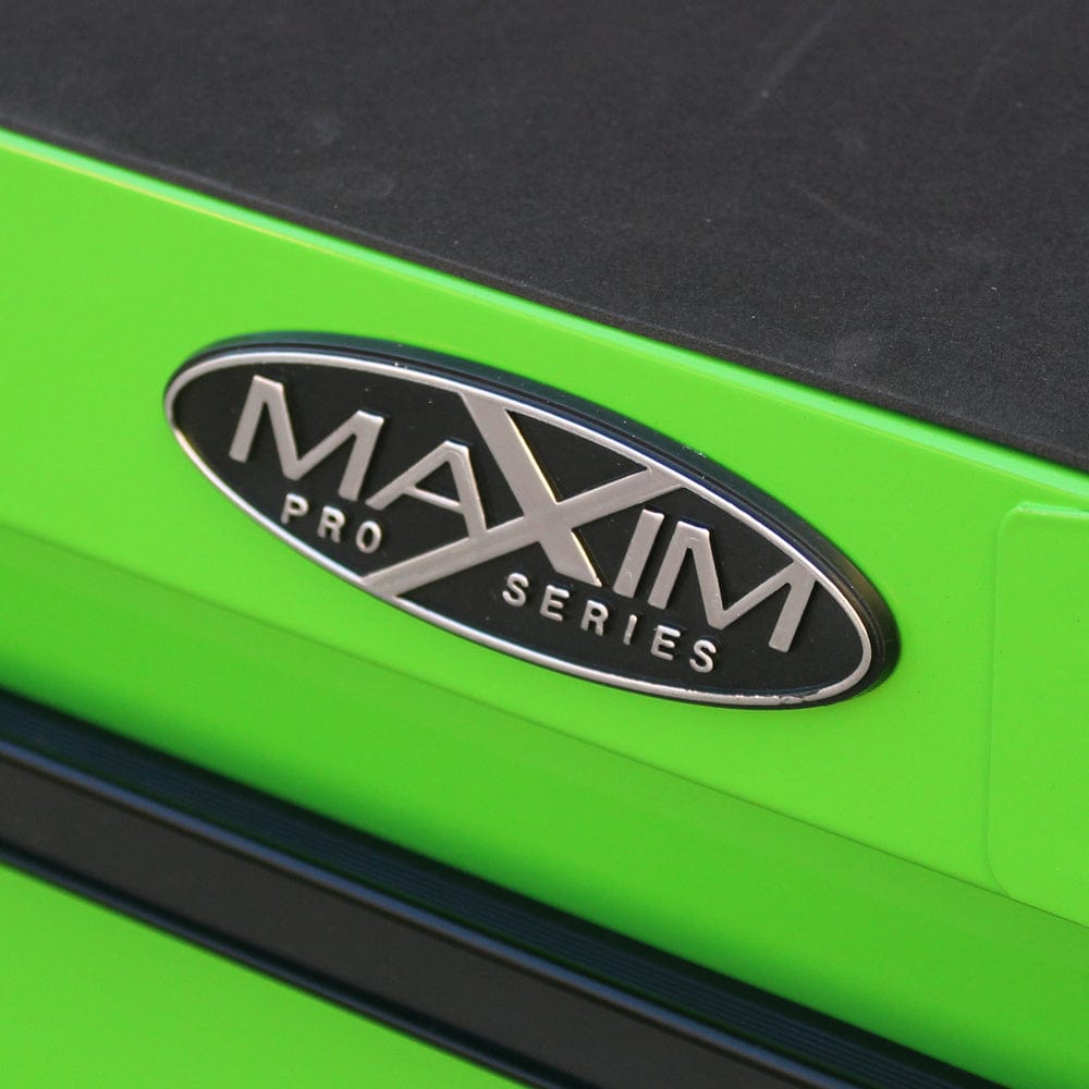 Maxim Pro Series 42” Combo - 42” Roll cabinet, 42” Top chest MAXIM 42" Green 19 Drawer Combo Top Chest Roll Cabinet Toolbox