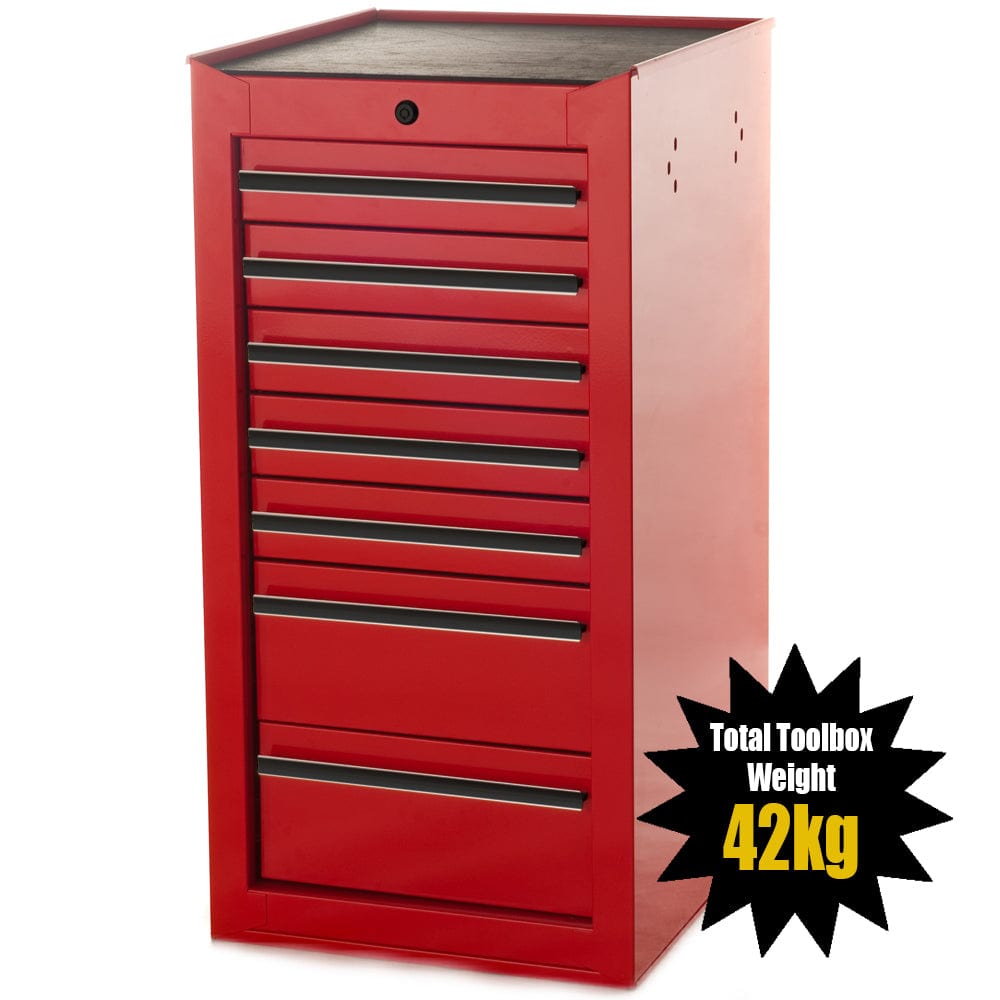 Maxim Pro Series 42” Side Cabinet MAXIM 7 Drawer Red Side Cabinet Toolbox  Extension Storage Medium Size Tool Box