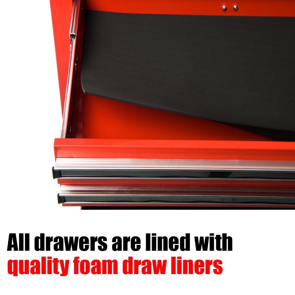 Maxim Pro Series 42” Side Cabinet MAXIM 7 Drawer Red Side Cabinet Toolbox  Extension Storage Medium Size Tool Box