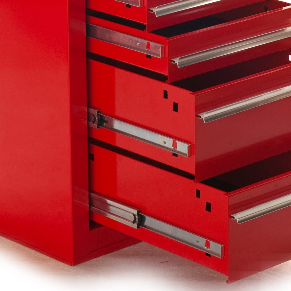 Maxim Pro Series 42” Side Cabinet MAXIM 7 Drawer Red Side Cabinet Toolbox  Extension Storage Medium Size Tool Box