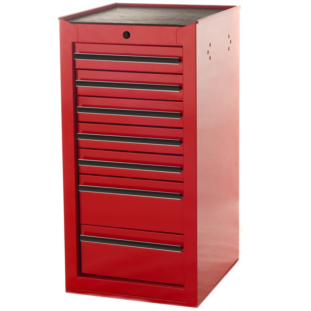 Maxim Pro Series 42” Side Cabinet MAXIM 7 Drawer Red Side Cabinet Toolbox  Extension Storage Medium Size Tool Box