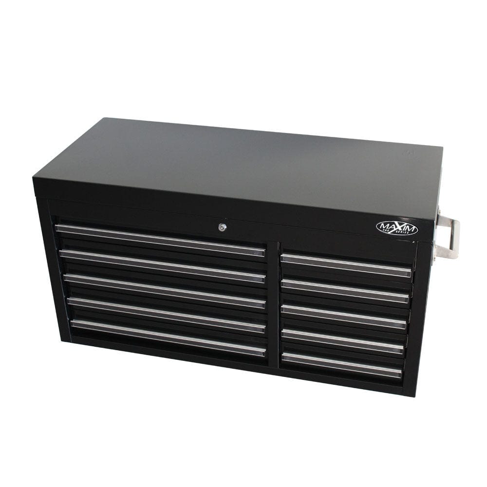 Maxim Pro Series 42” Top chest MAXIM 41" Black 10 Drawer Top Tool Chest Heavy Duty Toolbox