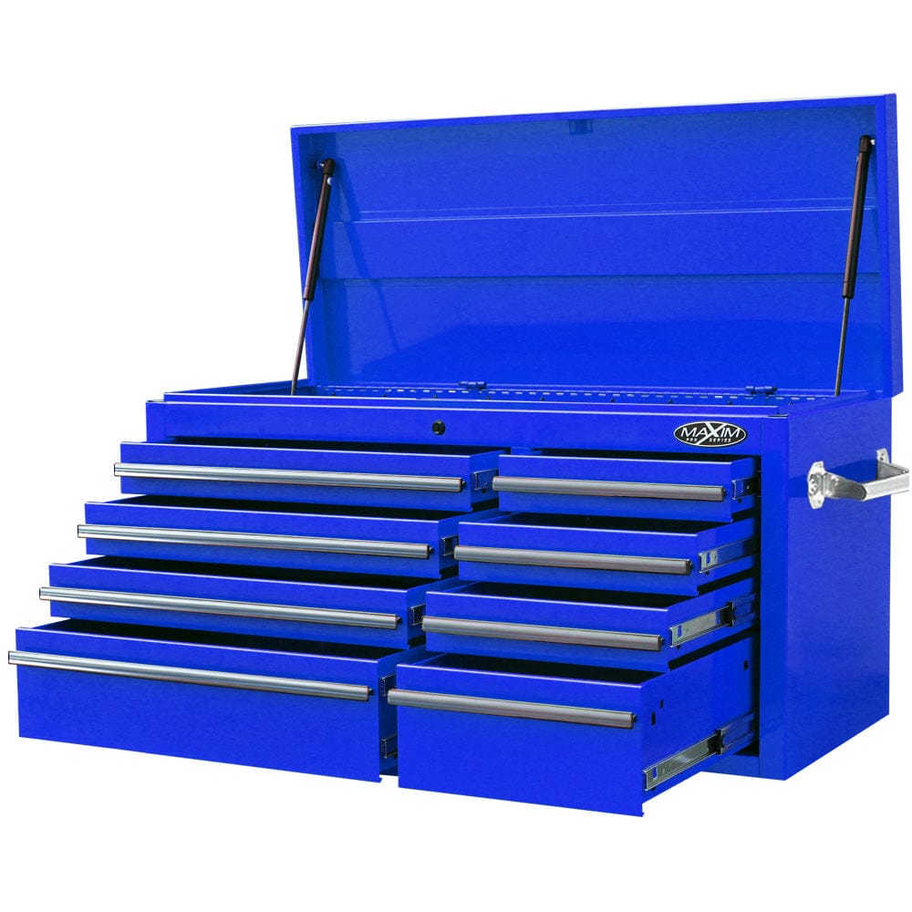 Maxim Pro Series 42” Top chest MAXIM 41" Blue 8 Drawer Top Tool Chest Heavy Duty Toolbox