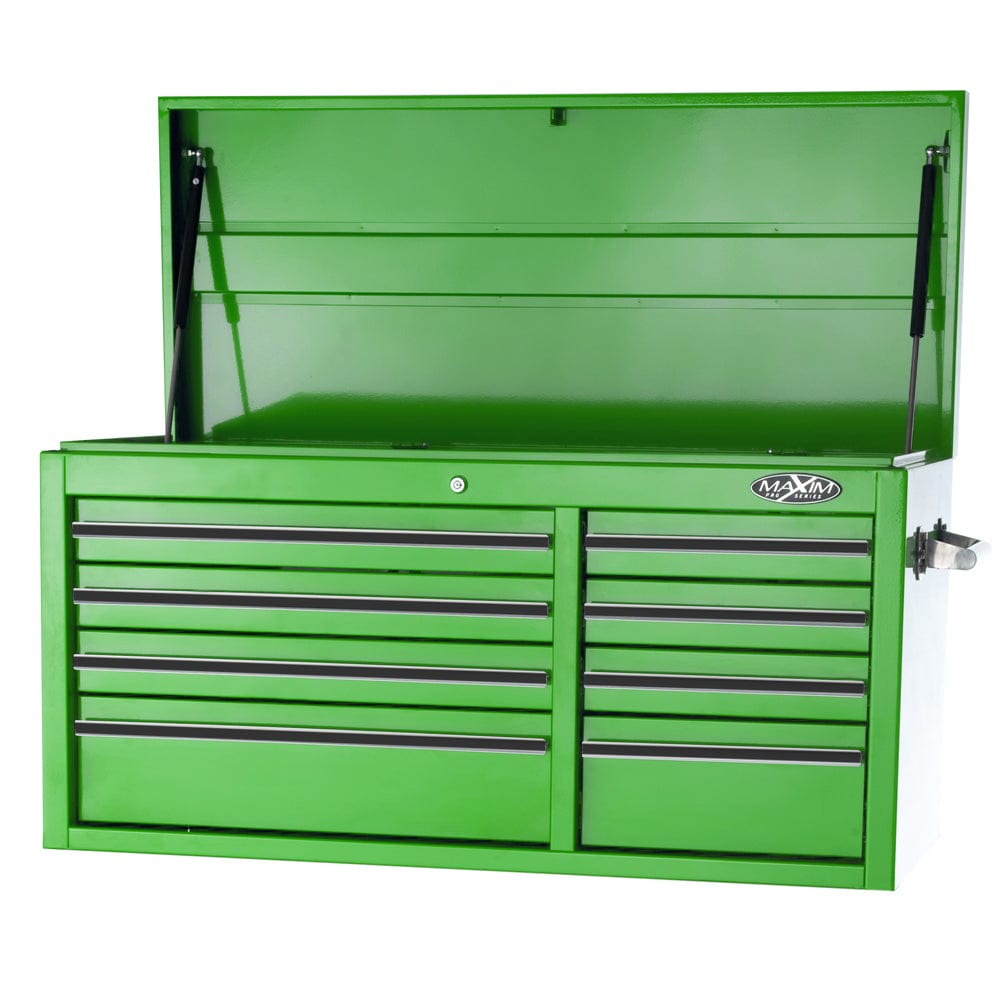 Maxim Pro Series 42” Top chest MAXIM 41" Green 8 Drawer Top Tool Chest Storage Toolbox