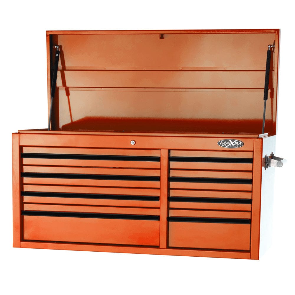 Maxim Pro Series 42” Top chest MAXIM 41" Orange 8 Drawer Top Tool Chest Heavy Duty Toolbox