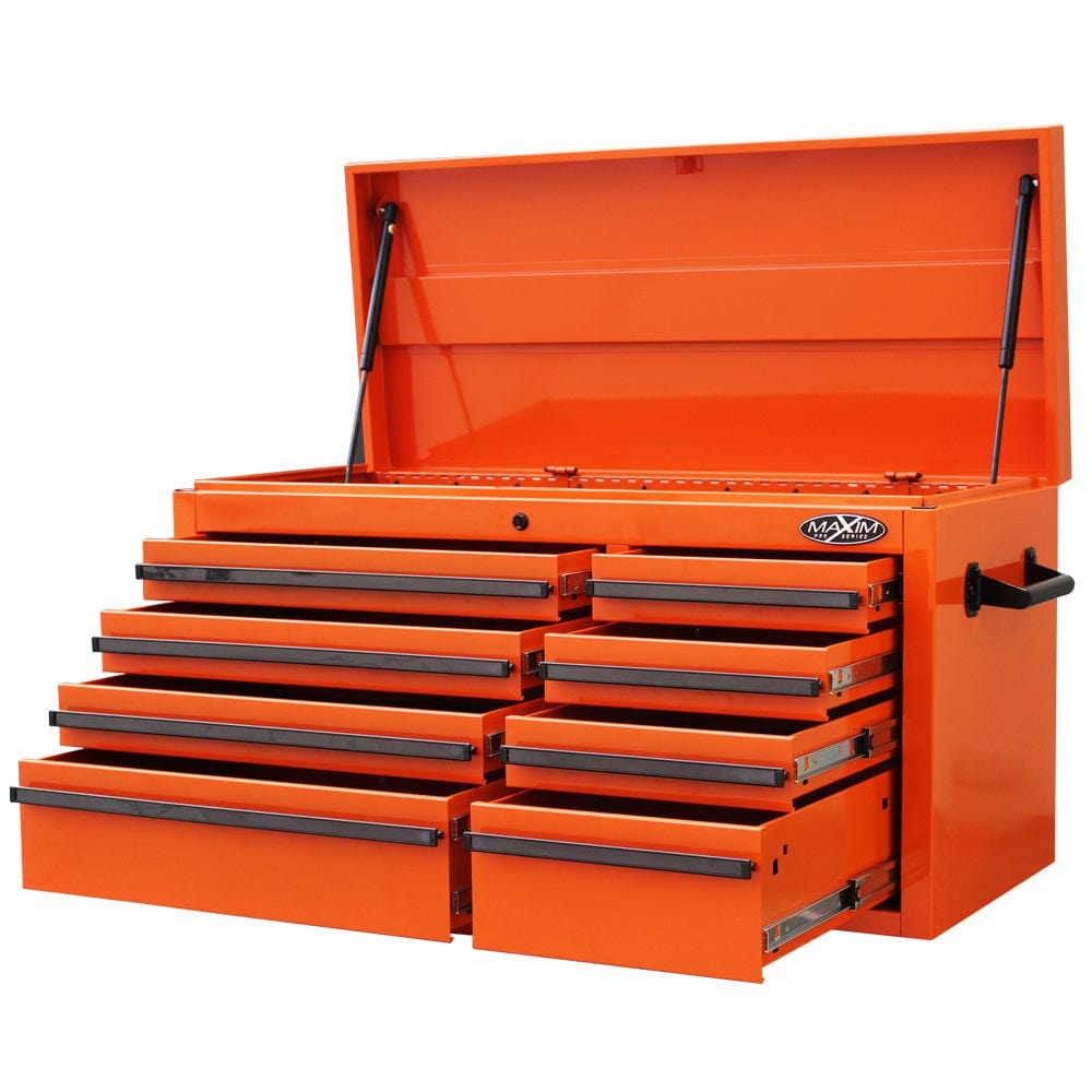 Maxim Pro Series 42” Top chest MAXIM 41" Orange 8 Drawer Top Tool Chest Heavy Duty Toolbox