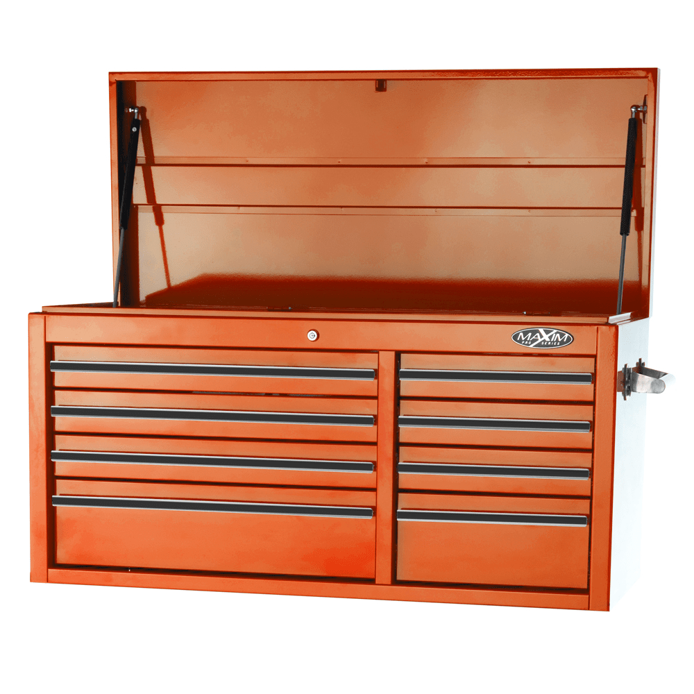 Maxim Pro Series 42” Top chest MAXIM 41" Orange 8 Drawer Top Tool Chest Heavy Duty Toolbox