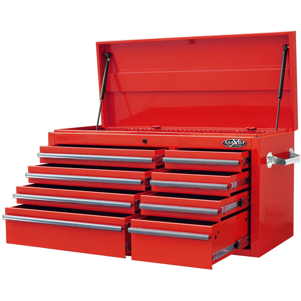 Maxim Pro Series 42” Top chest MAXIM 41" Red 8 Drawer Top Tool Chest Heavy Duty Toolbox