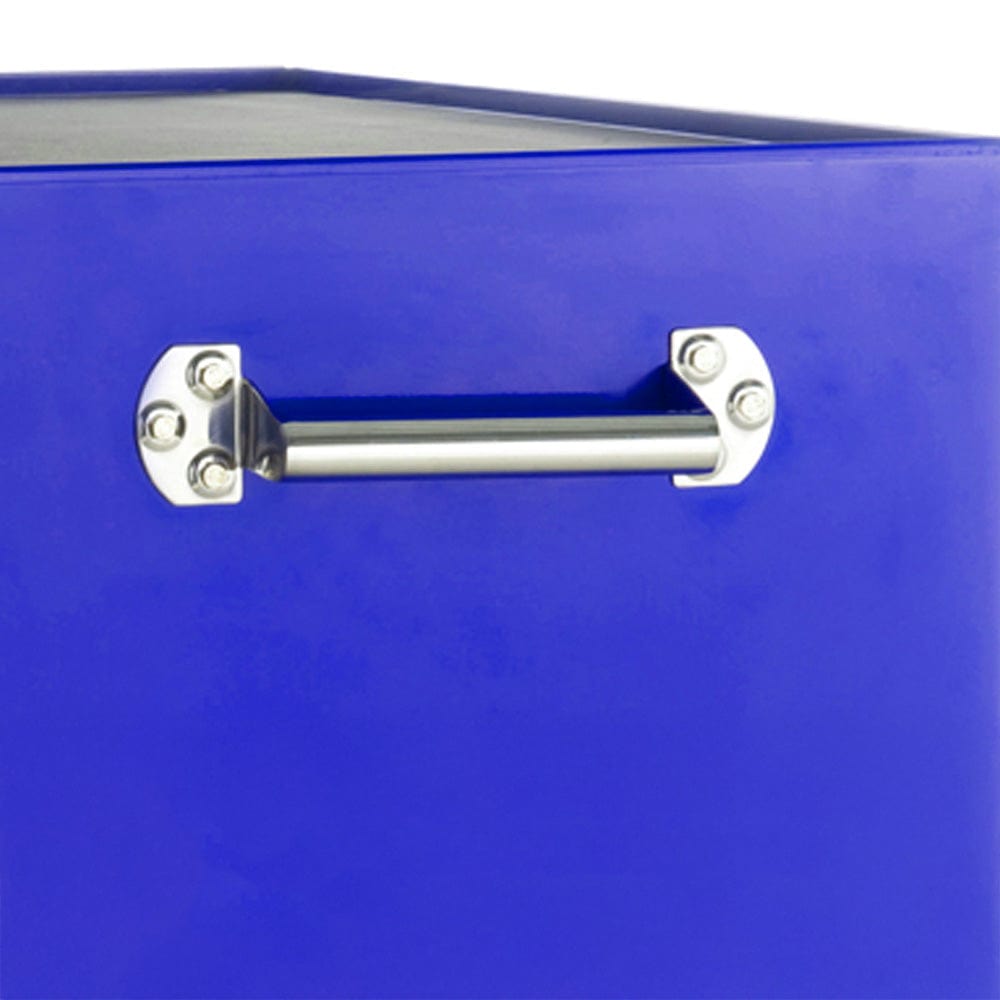 Maxim Pro Series 42” Workstation - 42” Roll cabinet +/- Stainless Steel Top MAXIM 42" Blue 11 Drawer Roll Cabinet Storage Toolbox