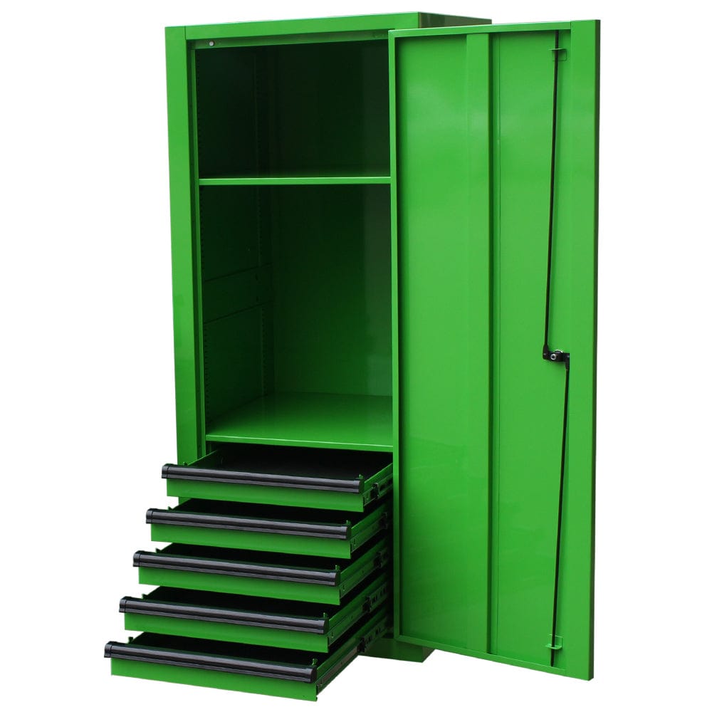 Maxim Pro Series 54” Combo - 54” Roll cabinet, 54” Top chest, 54” Side Locker MAXIM 54” Green 23 Drawers Complete Toolbox Combination