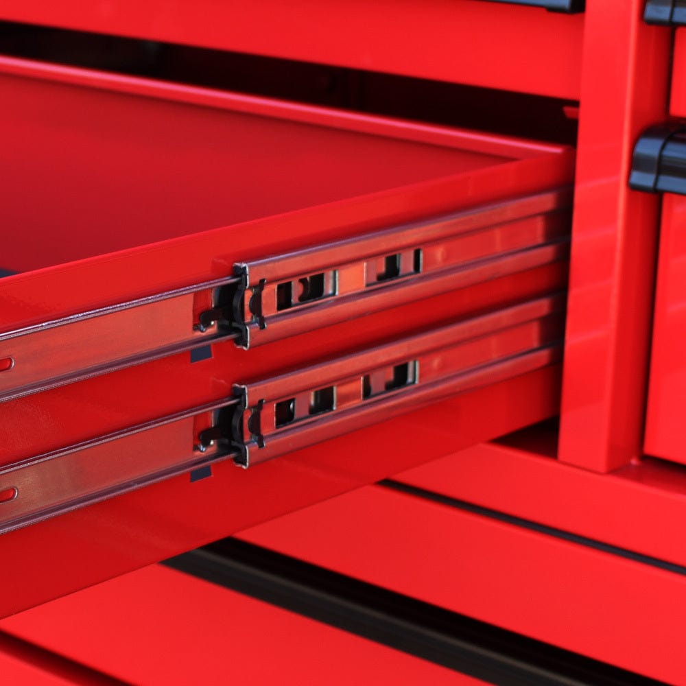 Maxim Pro Series 54” Combo - 54” Roll cabinet, 54” Top chest MAXIM 54” Red 18 Drawers Top Chest & Roll Cabinet Combo Toolbox