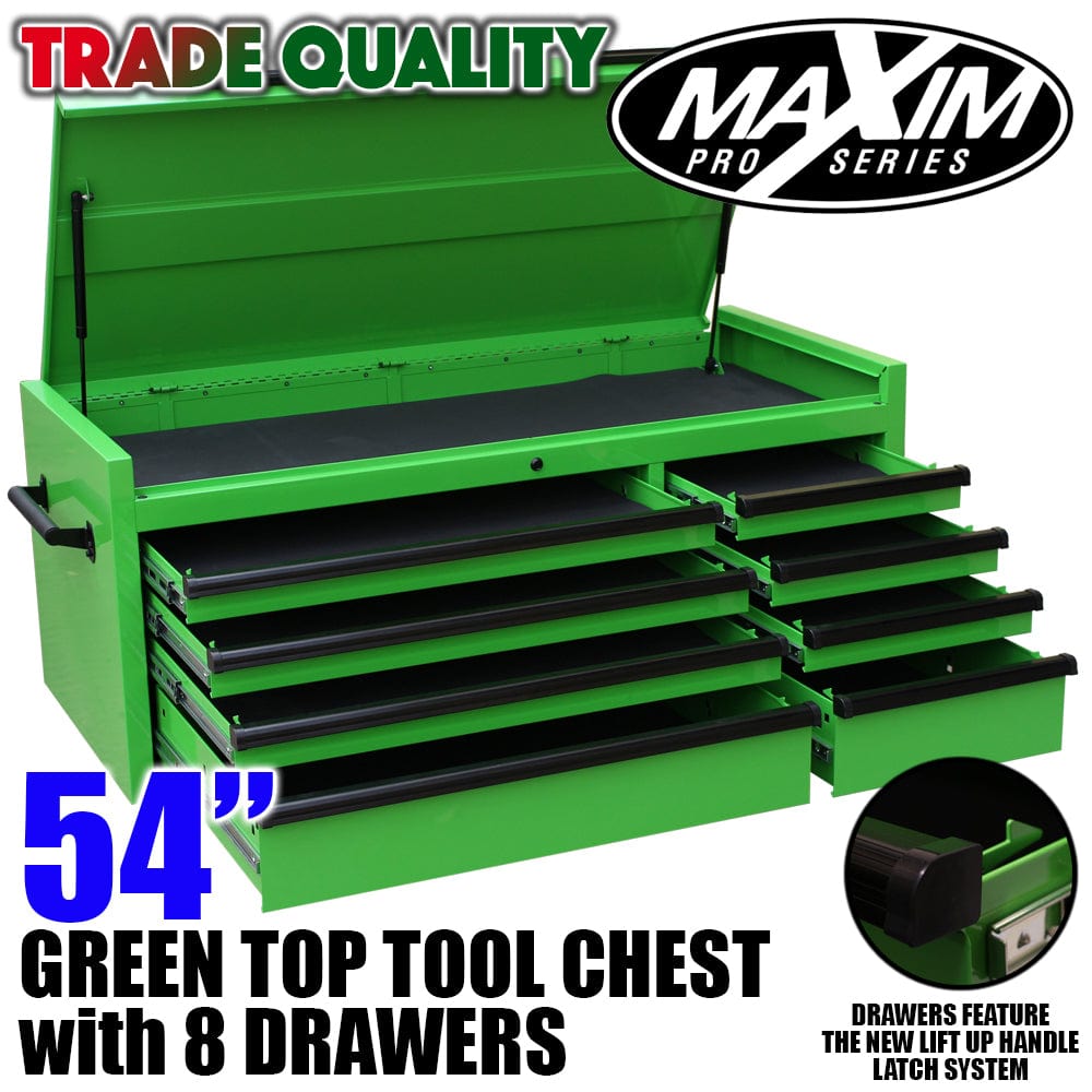 Maxim Pro Series 54” Top chest MAXIM 54” Green  8 Drawers Top Chest Storage