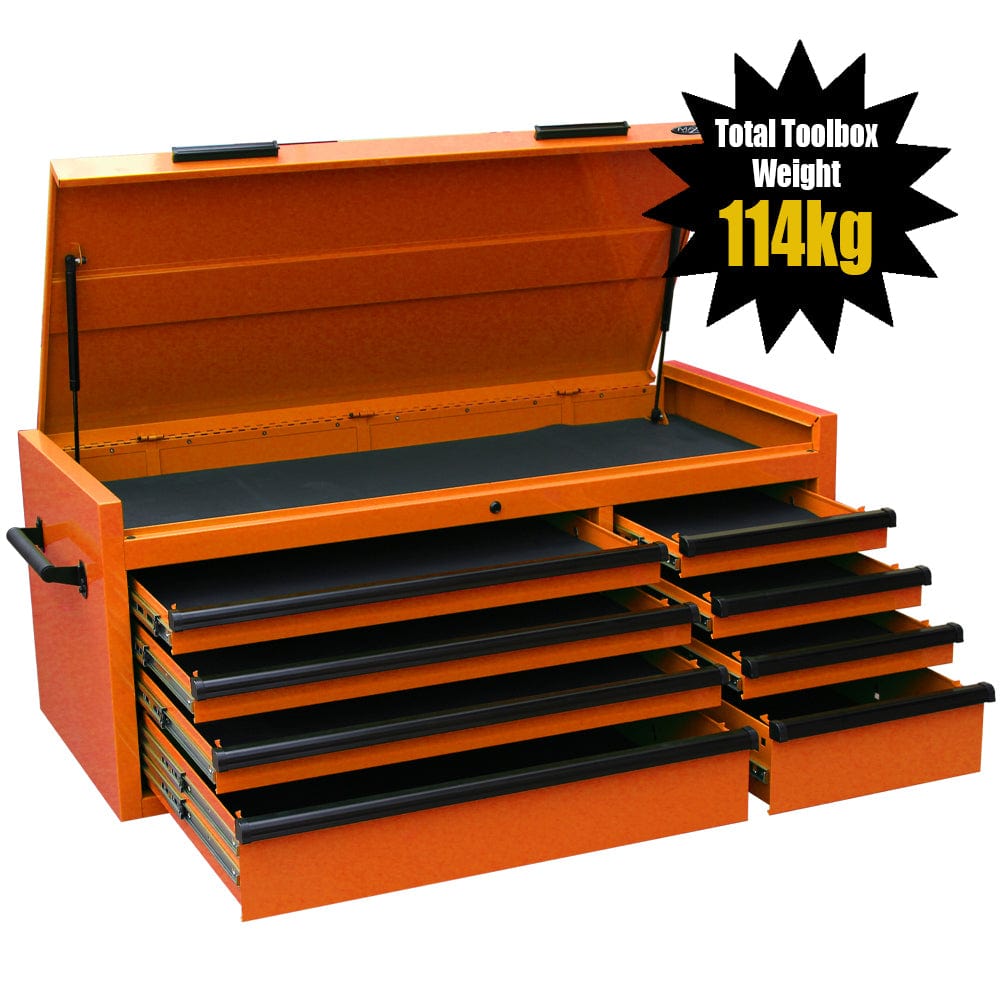 Maxim Pro Series 54” Top chest MAXIM 54” Orange  8 Drawers Top Chest Storage Toolbox